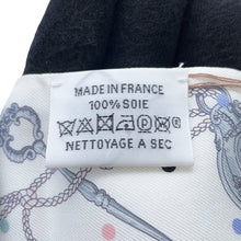 Load image into Gallery viewer, HERMES Twilly Les Cles a Pois Blanc/Gris Acier/Multicolor Silk100%
