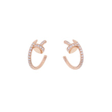 Load image into Gallery viewer, CARTIER Juste Un Clou Hoop Earrings Size SmallB8301429 18K Pink Gold
