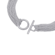 将图像加载到图库查看器中，TIFFANY&amp;Co. Open Heart Necklace 10 Rows SV925

