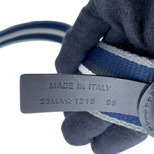 将图像加载到图库查看器中，Dior CD Icon Belt Three Tone Size 95/35 Deep Blue/White4582PDMBI Nylon Leather
