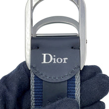 将图像加载到图库查看器中，Dior CD Icon Belt Three Tone Size 95/35 Deep Blue/White4582PDMBI Nylon Leather
