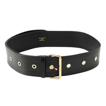 将图像加载到图库查看器中，LOUIS VUITTON Trench Belt 65MM NoirM4531Z Creases processed leather
