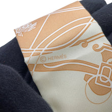 将图像加载到图库查看器中，HERMES Twilly Ex-Libris Crème / Orange / Beige Silk100%
