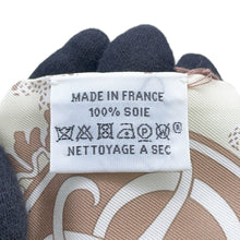 将图像加载到图库查看器中，HERMES Twilly Ex-Libris Crème / Orange / Beige Silk100%
