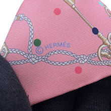 将图像加载到图库查看器中，HERMES Twilly 《Les Crèmes à Pois》 Rose/Beige/Multicolor Silk100%
