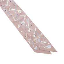 将图像加载到图库查看器中，HERMES Twilly 《Les Crèmes à Pois》 Marron Glacé / Grispearl Silk100%
