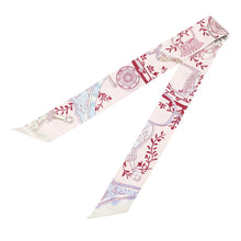 Load image into Gallery viewer, HERMES Twilly Stirrup Remix Etriers Remix Rose・Pearl/Bordeaux/Gris・Perle Silk100%
