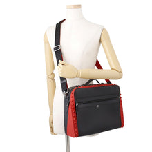 将图像加载到图库查看器中，Christian Louboutin LOUBITOWN Briefcase Black/Red3225103 Leather Rubber
