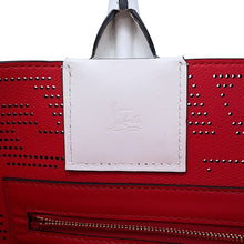将图像加载到图库查看器中，Christian Louboutin CABALOU Tote Bag White/Red1235143 Calf Leather
