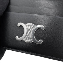 将图像加载到图库查看器中，CELINE Triomphe Card Case Black10L833DPV.38DI Calf Leather
