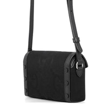 将图像加载到图库查看器中，GUCCI Horsebit Jumbo GG Shoulder Bag Black699296 GG Canvas
