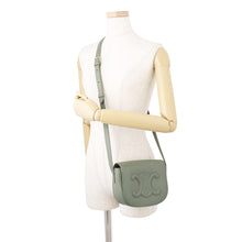 将图像加载到图库查看器中，CELINE Folco Cuir Triomphe Shoulder Bag Laurel198263DU3.31LA Smooth Calf Leather
