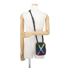 Load image into Gallery viewer, LOUIS VUITTON Danube Messenger Noir/Righe RainbowM30332 Taiga Leather
