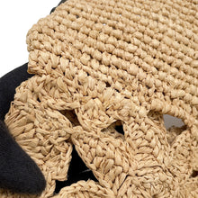 将图像加载到图库查看器中，LOEWE Crochet 2-way Shoulder Bag Beige Raffia
