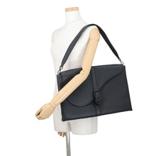 将图像加载到图库查看器中，Dior Pillow Saddlebag Black Leather
