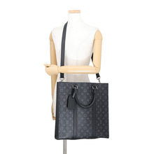 将图像加载到图库查看器中，LOUIS VUITTON Sac Plat NoirM46452 Monogram Eclipse

