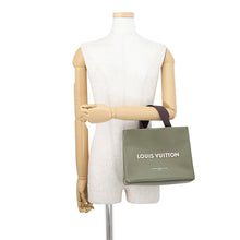 将图像加载到图库查看器中，LOUIS VUITTON Shopper Tote KhakiM15238 CowhideLeather Size Mini
