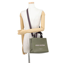 将图像加载到图库查看器中，LOUIS VUITTON Shopper Tote KhakiM15238 CowhideLeather Size Mini
