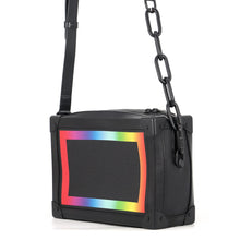Load image into Gallery viewer, LOUIS VUITTON Soft Trunk Noir/Righe RainbowM30341 Taiga Leather
