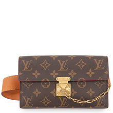将图像加载到图库查看器中，LOUIS VUITTON SPadlock belt pouch BrownM44667 Monogram Size PM
