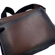 Load image into Gallery viewer, Berluti Lucky Day Scritto Calligraphy Shoulder Brown/Blue Leather Nylon

