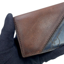 将图像加载到图库查看器中，Berluti Imbuia Calligraphy Card Holder Brown scritto leather
