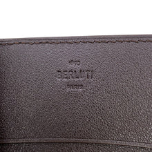 将图像加载到图库查看器中，Berluti Imbuia Calligraphy Card Holder Brown scritto leather
