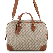 Load image into Gallery viewer, GUCCI GG Emblem Medium Briefcase 2WAY Shoulder Beige/Brown821149 GG SupremeCanvas Leather
