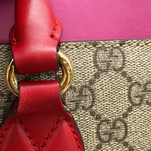 将图像加载到图库查看器中，GUCCI GG Supreme 2WAYBag Beige/Red/Pink409534 GG SupremeCanvas Leather
