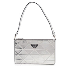 Load image into Gallery viewer, PRADA Metallic Mini Bag Silver1BC155_2D0F_F0118 Leather
