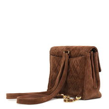 将图像加载到图库查看器中，CHANEL DecaCoco Matelasse Backpack Brown suede
