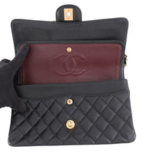 Load image into Gallery viewer, CHANEL Matelasse WChainW Flap ChainShoulder BlackA01112 Caviar Leather Size 25

