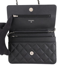 Load image into Gallery viewer, CHANEL Matelasse Classic Chain Wallet BlackAP0250 Caviar Leather
