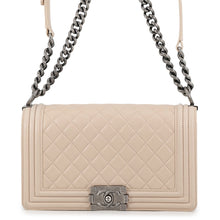 Load image into Gallery viewer, CHANEL Boy Chanel ChainShoulder BeigeA67086 Lambskin Size 25

