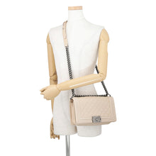 Load image into Gallery viewer, CHANEL Boy Chanel ChainShoulder BeigeA67086 Lambskin Size 25
