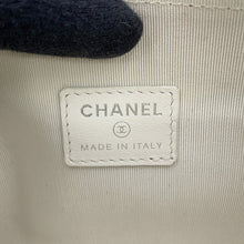 Load image into Gallery viewer, CHANEL Cosmetics Pouch Silver Leather

