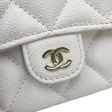 Load image into Gallery viewer, CHANEL Matelasse Chain wallet WhiteAP0238-B10583-10601 Caviar Leather
