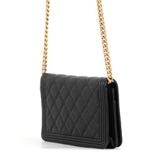 Load image into Gallery viewer, CHANEL Boy Chanel Chain Wallet BlackAP1117 Caviar Leather
