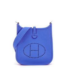 Load image into Gallery viewer, HERMES Evelyne Long Amazon Blue jellyfish Taurillon Clemence Size TPM
