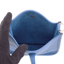 Load image into Gallery viewer, HERMES Evelyne Long Amazon Blue jellyfish Taurillon Clemence Size TPM
