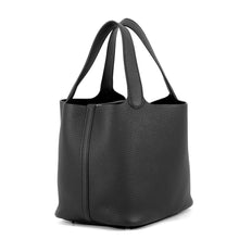 将图像加载到图库查看器中，HERMES Picotin Lock Black Taurillon Clemence Size MM
