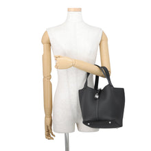 将图像加载到图库查看器中，HERMES Picotin Lock Black Taurillon Clemence Size MM
