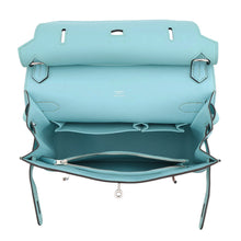 Load image into Gallery viewer, HERMES Jypsiere Blue Atoll Taurillon Clemence Swift Leather Size 28
