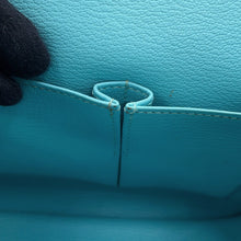 Load image into Gallery viewer, HERMES Jypsiere Blue Atoll Taurillon Clemence Swift Leather Size 28
