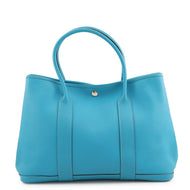 HERMES Garden Party Turquoise Negonda Leather Size PM