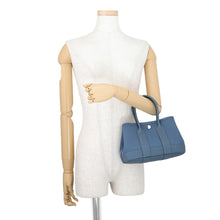Load image into Gallery viewer, HERMES Neo Garden Blue Tempete Toile Officier Negonda Leather Size 23
