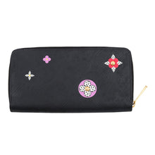 将图像加载到图库查看器中，LOUIS VUITTON Zippy Wallet NoirM62296 Epi Leather/Flower
