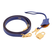 Load image into Gallery viewer, HERMES Kelly SPO Jaune d'or/Blue Royal Epsom Size 25
