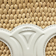将图像加载到图库查看器中，CELINE Cabas Thais Natural/White116302FF7.01BC Raffia Leather Size Small
