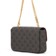 将图像加载到图库查看器中，CELINE Triomphe ChainShoulder Bag Tan197992DQW 04LU PVC
